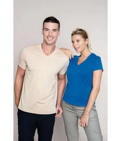 LADIES' SHORT SLEEVE V-NECK T-SHIRT