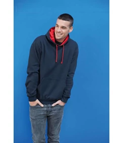 CONTRAST HOODED SWEATSHIRT