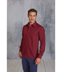 JOFREY - MEN'S LONG SLEEVE EASY CARE POLYCOTTON POPLIN SHIRT