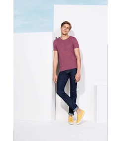 MIXED MEN ROUND COLLAR T-SHIRT