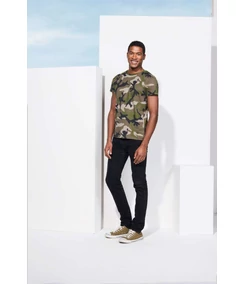 CAMO MEN ROUND COLLAR T-SHIRT