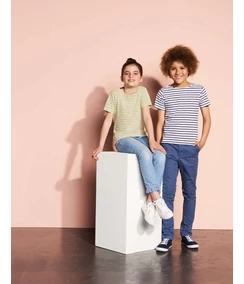 MILES KIDS' ROUND NECK STRIPED T-SHIRT