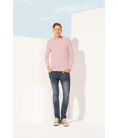 MARINE MEN LONG SLEEVE STRIPED T-SHIRT