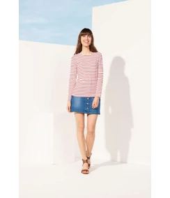MARINE WOMEN LONG SLEEVE STRIPED T-SHIRT