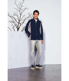 NORDIC MEN’S BICOLOR ZIPPED FLEECE JACKET