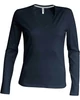LADIES' LONG SLEEVE V-NECK T-SHIRT