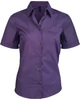 JUDITH - LADIES' SHORT SLEEVE EASY CARE POLYCOTTON POPLIN SHIRT