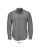 BARNET MEN LONG SLEEVE HEATHER POPLIN SHIRT