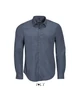 BARNET MEN LONG SLEEVE HEATHER POPLIN SHIRT